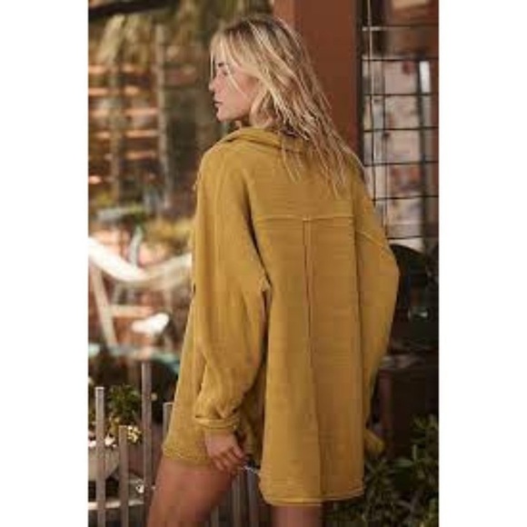 Free People Rowan Henley Sweatshirt Size S - Picture 10 of 10